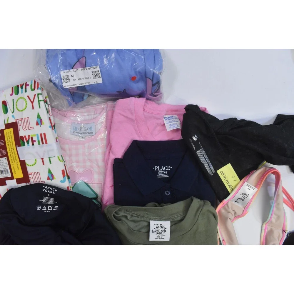 Wholesale Bulk Lot Of 15 Girls Size Medium 8/9 Mixed Season Tops Bottoms